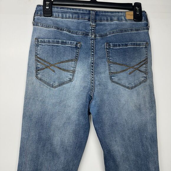 Womens 6 X 28 Jegging Jeans Aeropostale Blue High Waisted Distressed - Picture 6 of 10